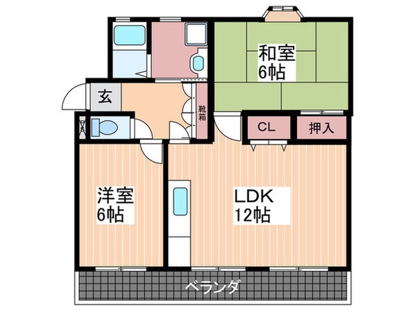 セントラル庚午第一マンションの物件間取画像